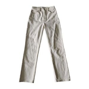 Abercrombie & Fitch Off White The Ankle Straight Ultra High Rise Jeans 26/2